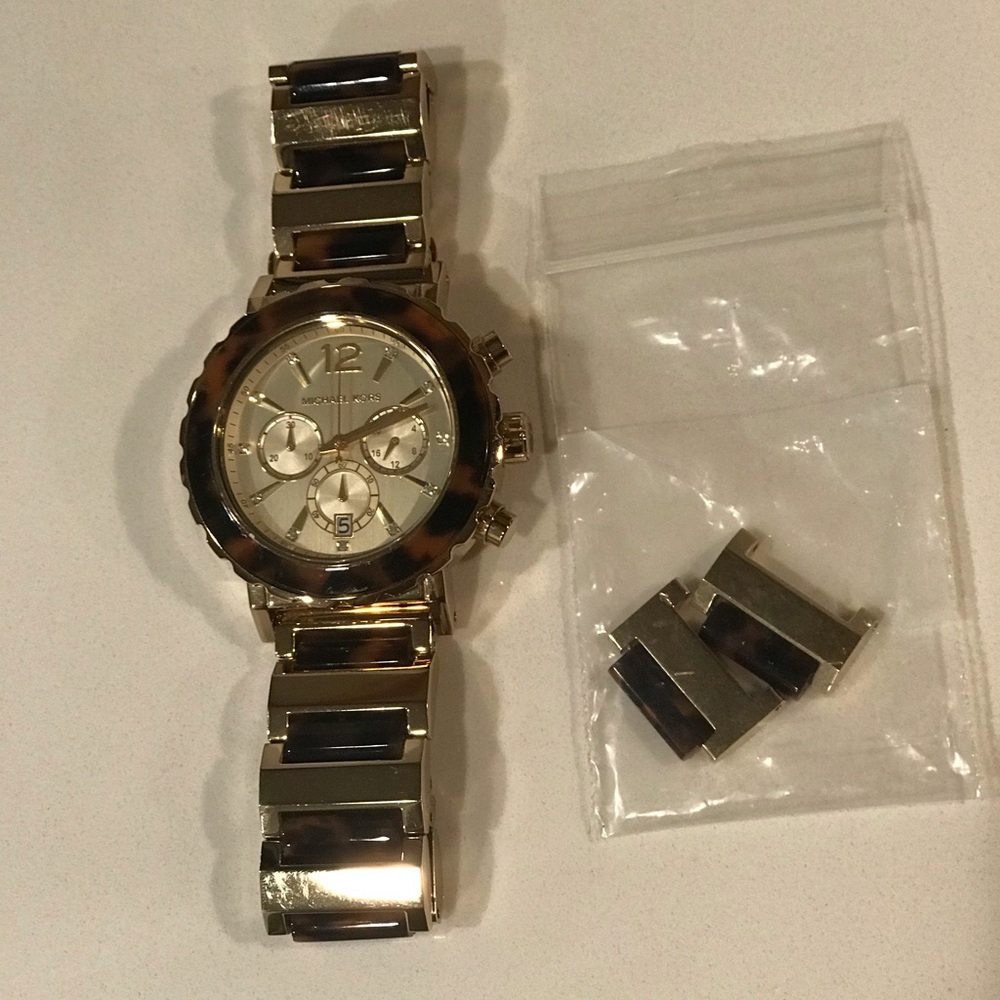 Michael Kors Tortoise Shell/Gold Watch